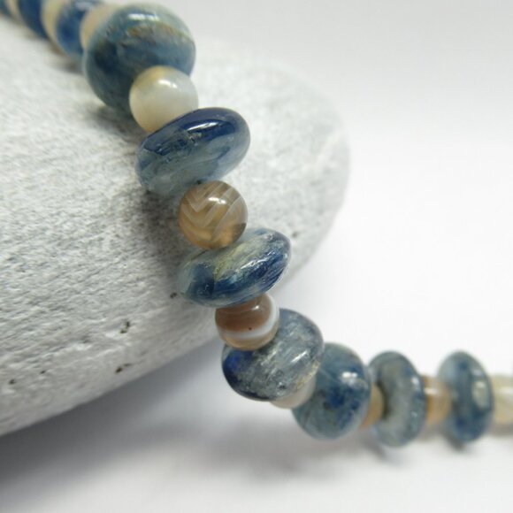 Kyanite and Botswana Agate Necklace - Picture 15 of 16